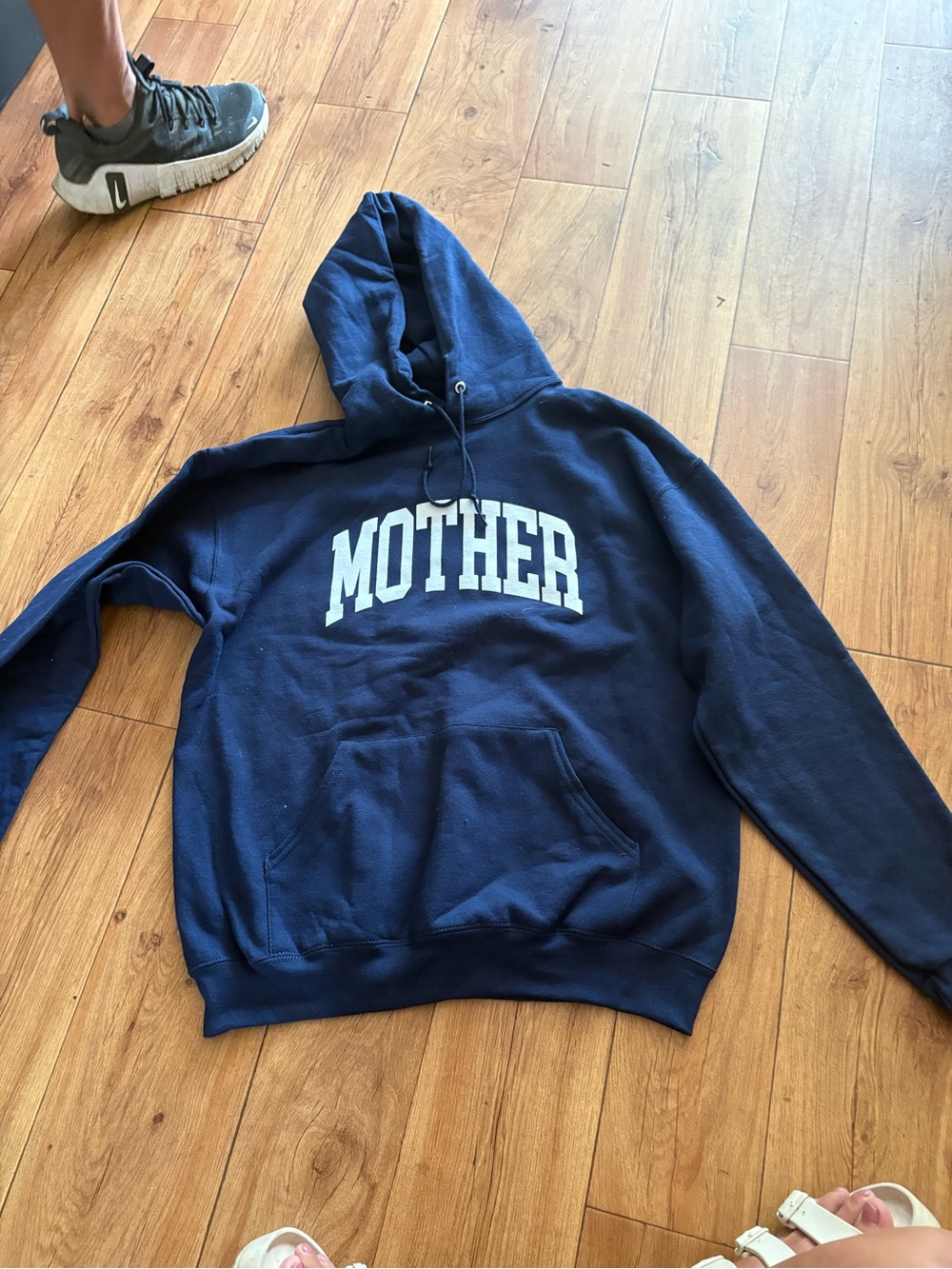 Jerzees Navy 'MOTHER' Hooded Sweatshirt